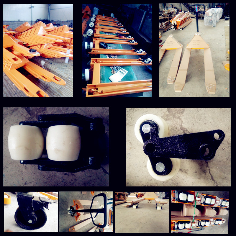 液壓手動地牛生產車間展示--河北東圣吊索具制造有限公司--小型攪拌機|石材夾具|手動叉車|液壓堆高車