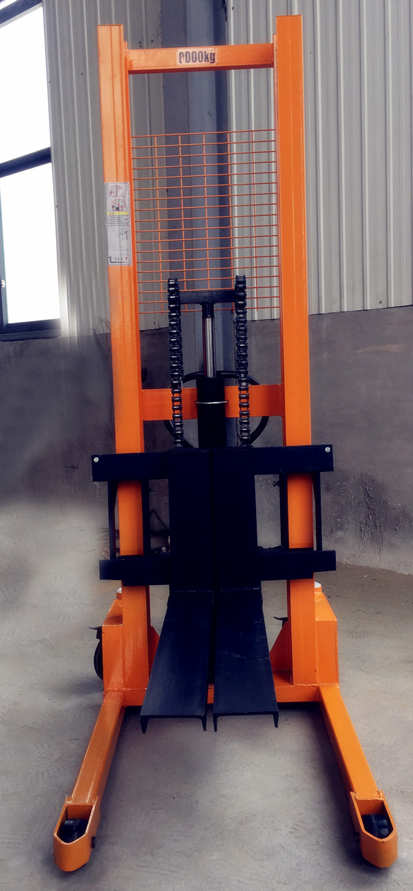 多功能1噸手動液壓搬運車(加重加厚型)，廠家供應-河北東圣吊索具制造有限公司-石材夾具_小型攪拌機_手動叉車_液壓堆高車